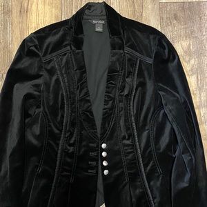 White House Black Market Velvet Jacket Size 14